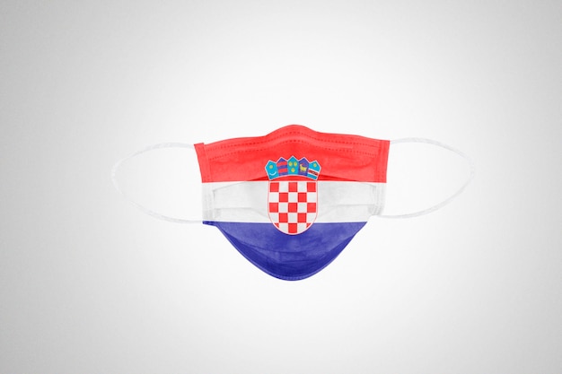 Máscara protectora con bandera de Croacia