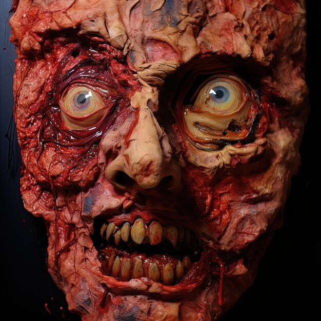 Foto una máscara que tiene la palabra zombie en ella