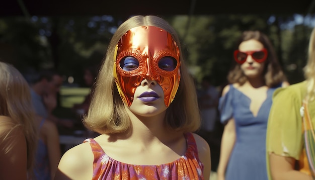La máscara de Rothschild es una de las fotos de la fiesta de 1972.