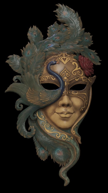 Máscara veneciana. Ilustración 3d
