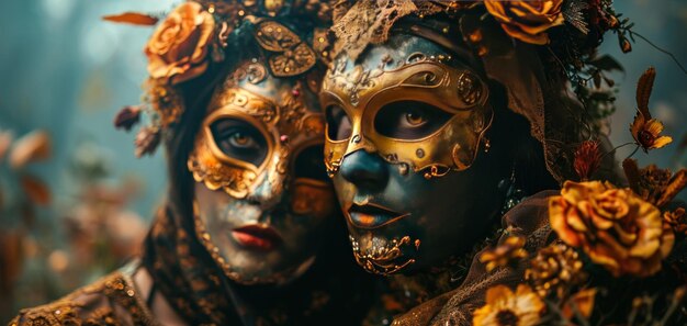Máscaras coloridas do carnaval de Mardi Gras Festival tradicional de Veneza