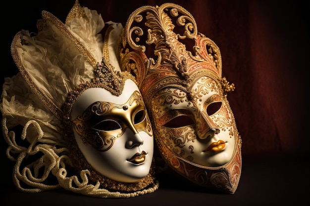 Máscaras utilizadas en el carnaval tradicional de Venecia