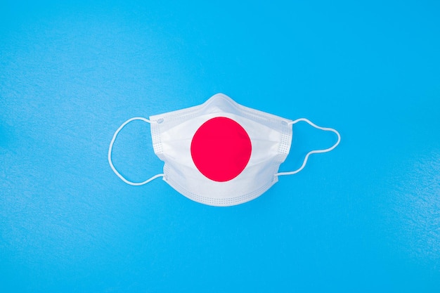 Mascarilla patrón de bandera japonesa