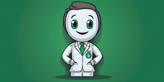 Foto mascota del administrador de salud para el arte lineal del logotipo de una empresa ia generativa