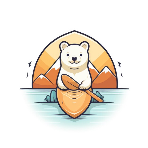 Mascota de canoa para el logotipo de una empresa IA generativa