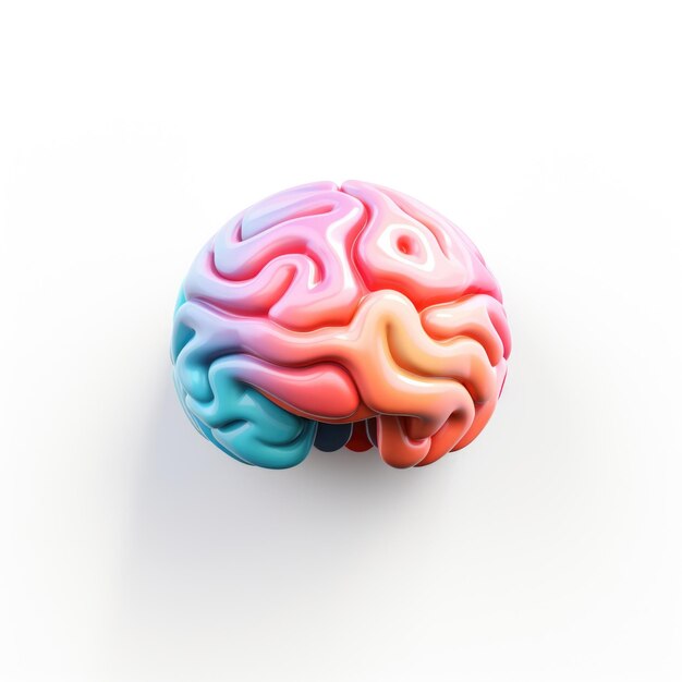 Foto mascota del cerebro humano para un logotipo 3d de una empresa ia generativa