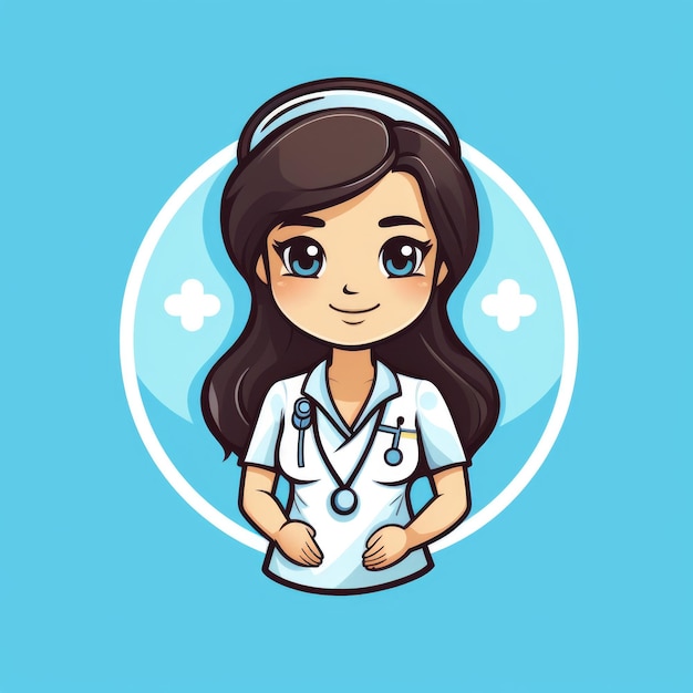 Mascota CNA de asistente de enfermería certificado para el logotipo de una empresa IA generativa