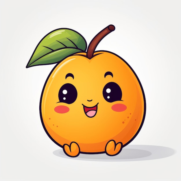 La mascota de dibujos animados de Happy Mango