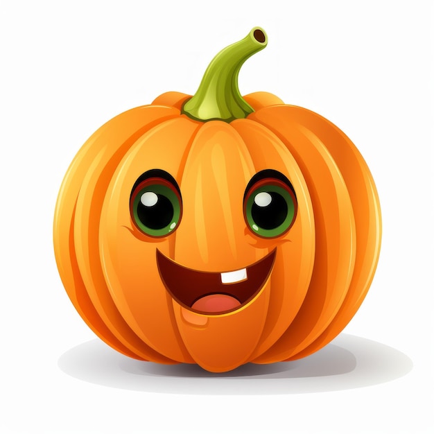 La mascota de dibujos animados de Happy Pumpkin