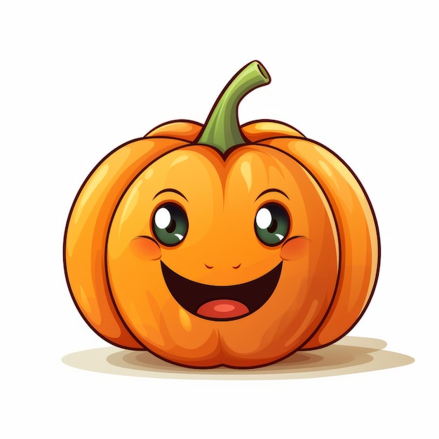 La mascota de dibujos animados de Happy Pumpkin