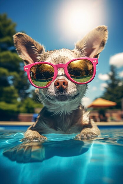 Mascota divertida verano verano