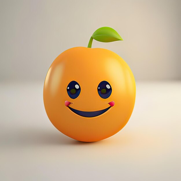 Foto mascota de frutas feliz y divertida inteligencia artificial generativa