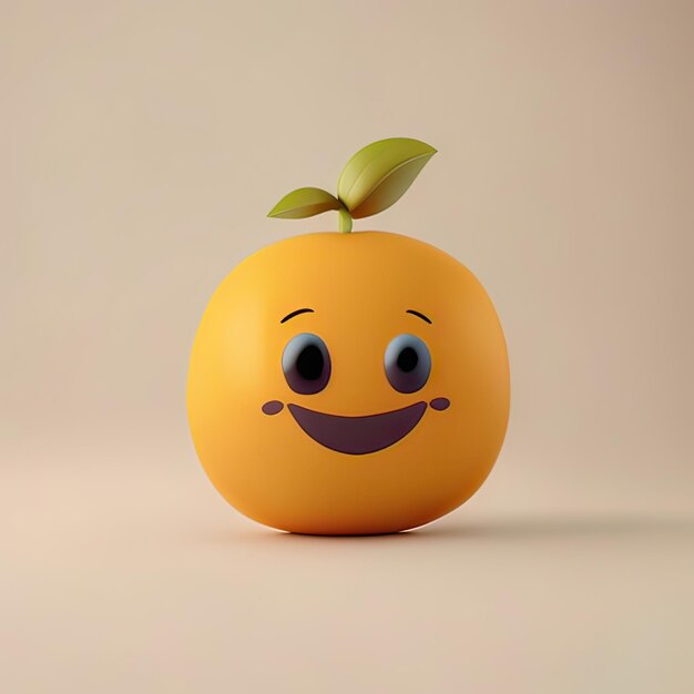 Mascota de frutas feliz y divertida Inteligencia Artificial Generativa