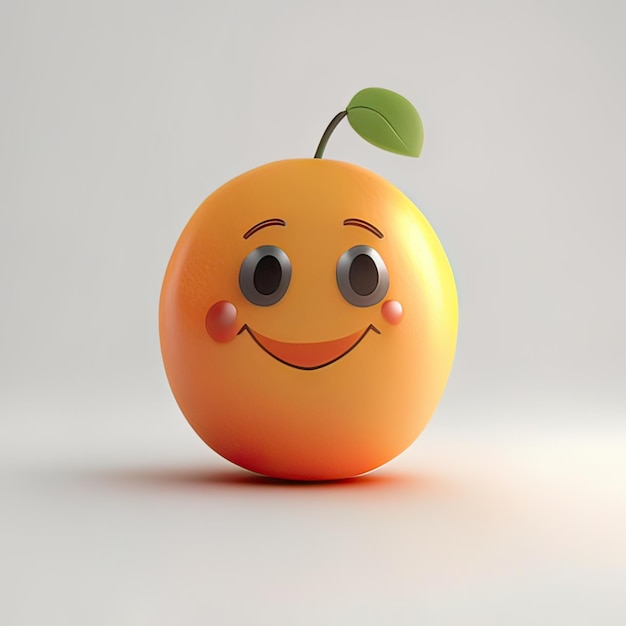 Mascota de frutas feliz y divertida Inteligencia Artificial Generativa