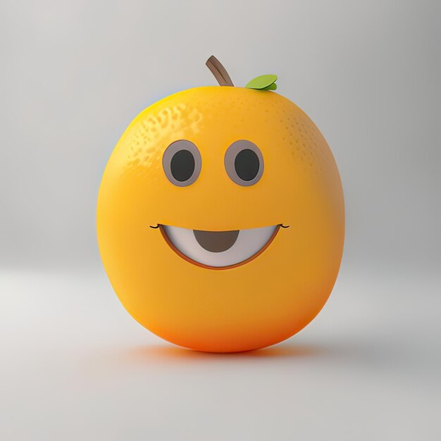 Mascota de frutas feliz y divertida Inteligencia Artificial Generativa