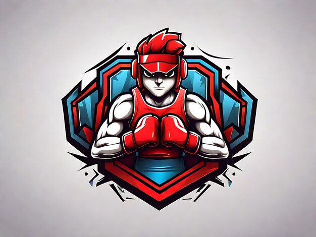 Mascota De Mano De Boxeo Vector Dinámico Un Diseño De Logotipo De Esport Creativo