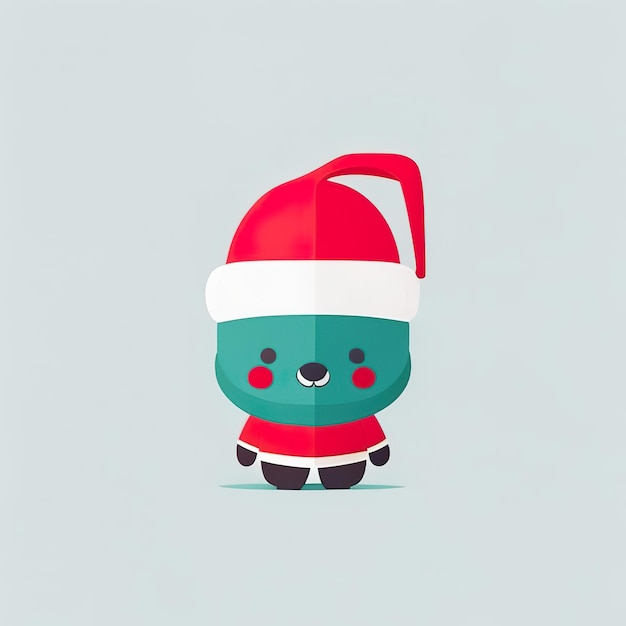 Mascota minimalista navideña IA generativa