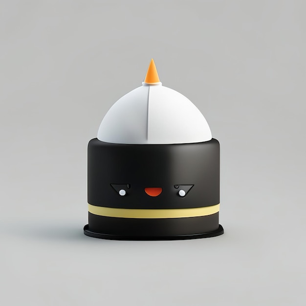 Foto mascota de pastel de cumpleaños minimalista ia generativa