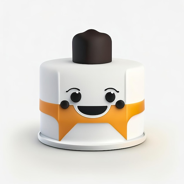 Mascota de pastel minimalista IA generativa