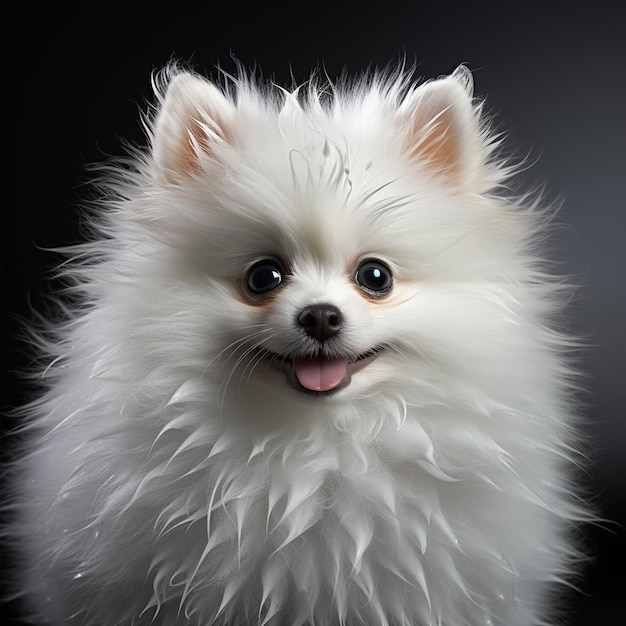 Una mascota perro pomerania