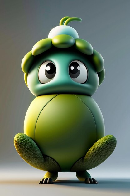 Mascota tortuga bebé adorno juguete modelo de representación 3D personaje personaje diseño de utilería