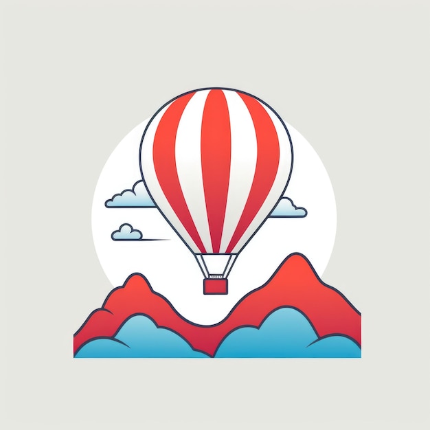 Mascote de balão de ar quente para o logotipo de uma empresa Generative AI