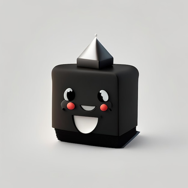 Foto mascote de bolo minimalista generative ai