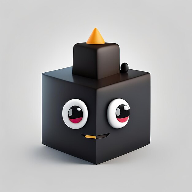 Foto mascote de bolo minimalista generative ai