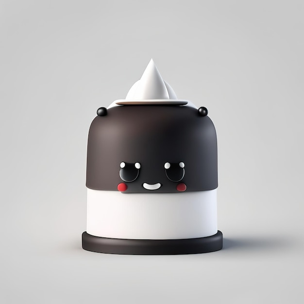 Mascote de bolo minimalista Generative AI