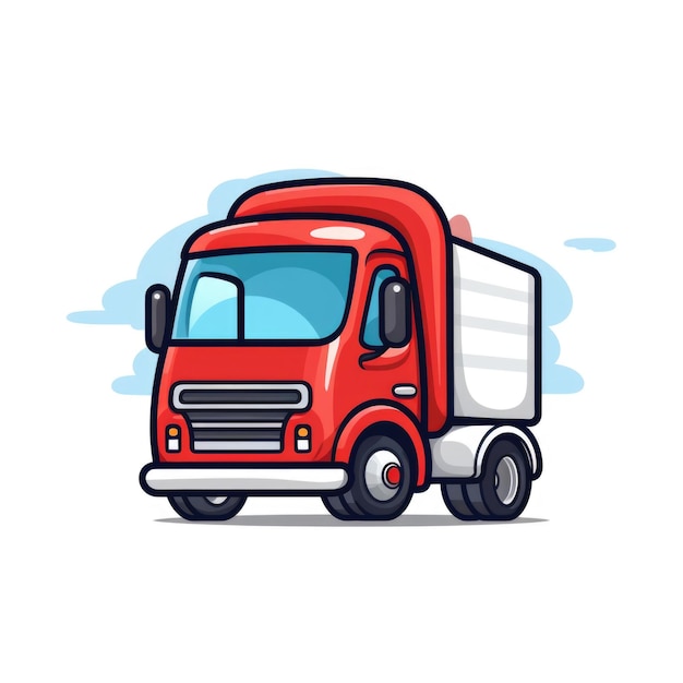 Mascote de caminhão de movimentação para um logotipo da empresa IA generativa