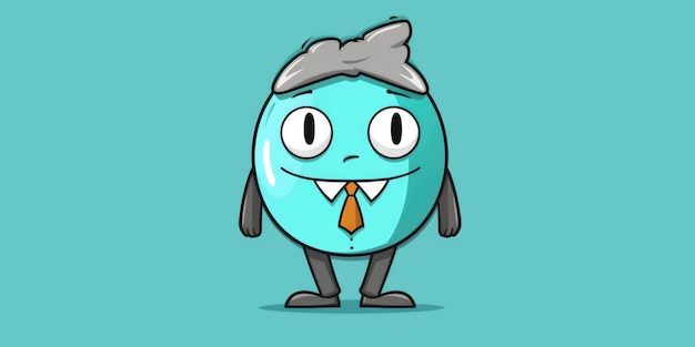 Mascote de conselheiro para uma linha de arte de logotipo da empresa IA gerativa