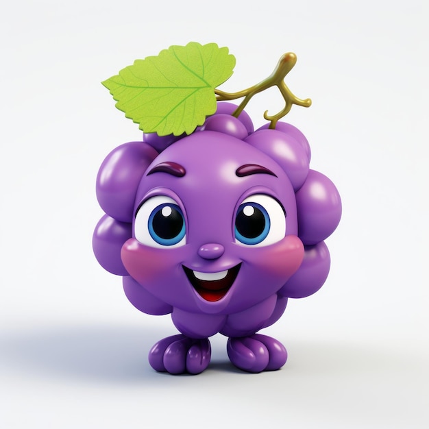 Mascote de desenho animado happy grapes