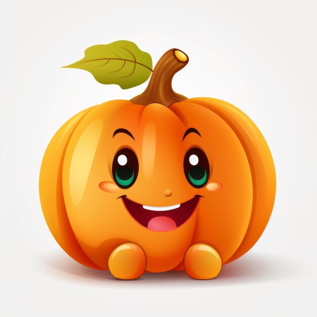 Mascote de desenho animado Happy Pumpkin