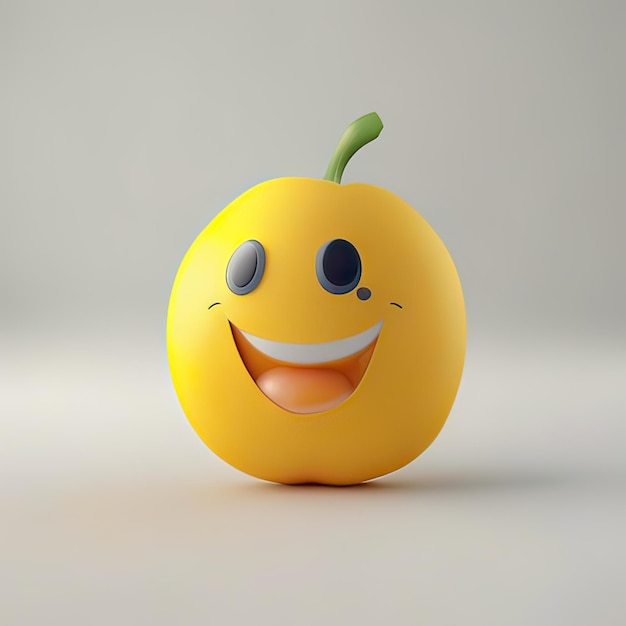 Mascote de frutas feliz e engraçado Inteligência Artificial Generativa