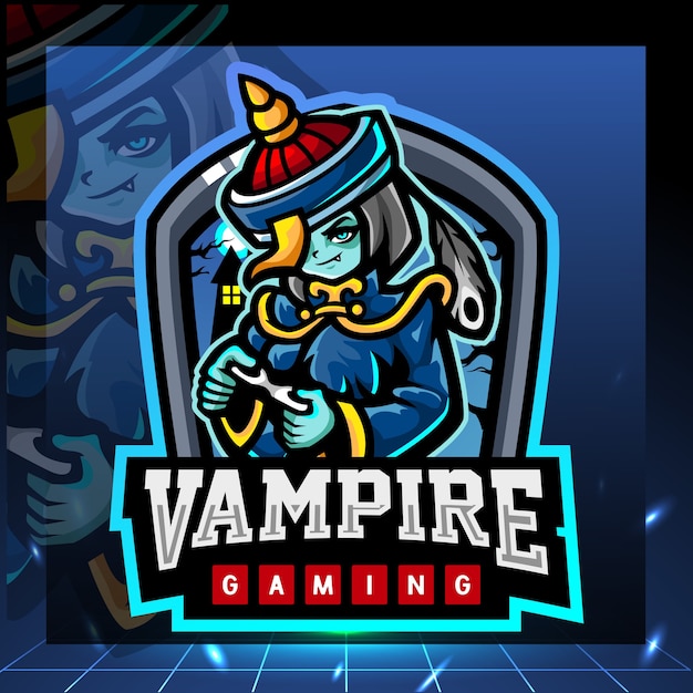 Mascote de jogos de vampiro esport