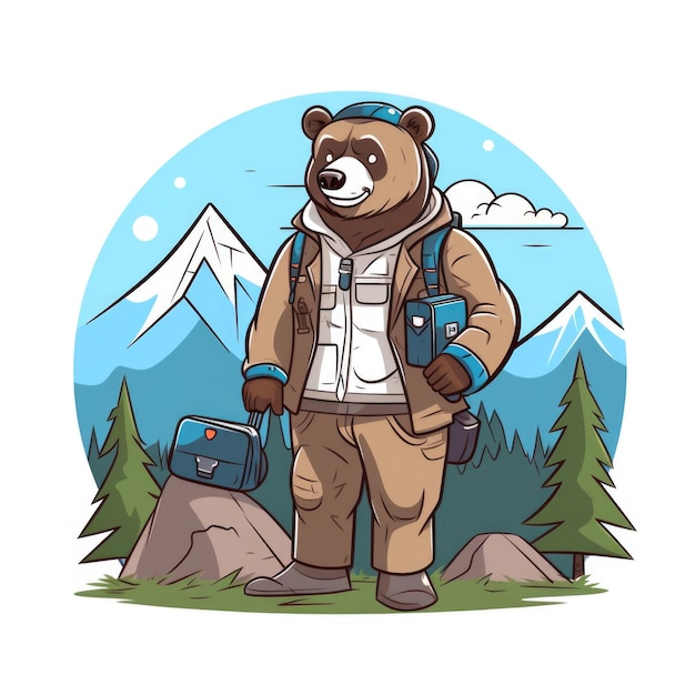 Foto mascote do wilderness medicine specialist para o logotipo de uma empresa generative ai