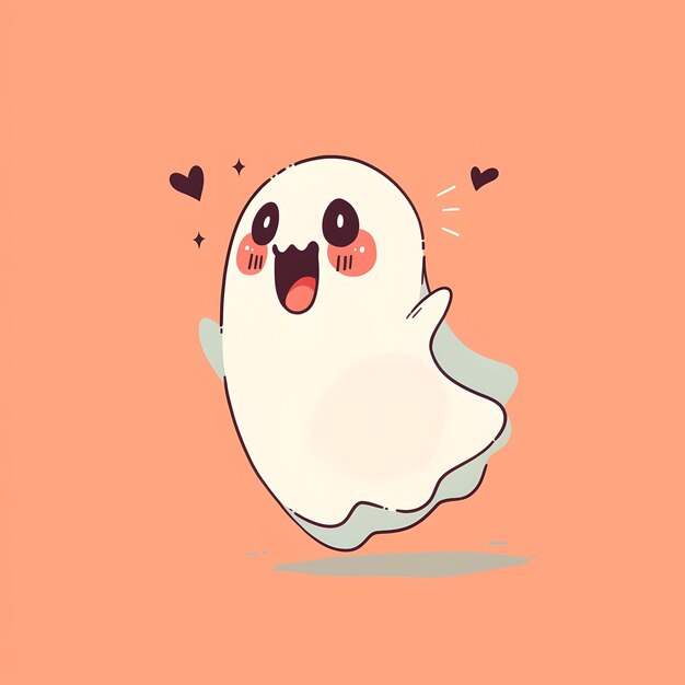 Foto mascote fantasma fofo de halloween