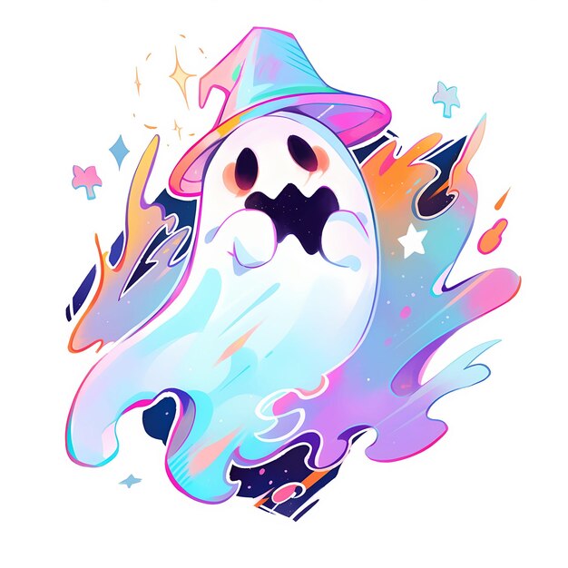 Foto mascote fantasma fofo de halloween