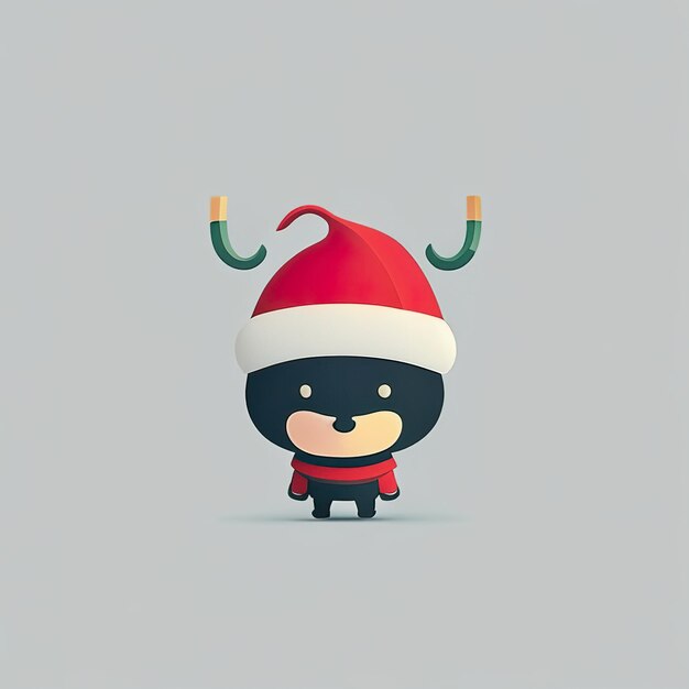 Mascote minimalista de Natal Generative AI