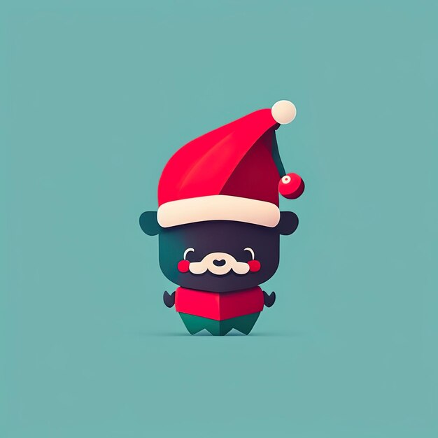 Mascote minimalista de Natal Generative AI