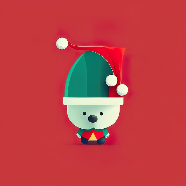 Mascote minimalista de Natal Generative AI