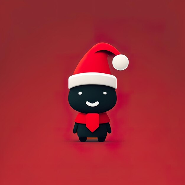 Foto mascote minimalista de natal generative ai