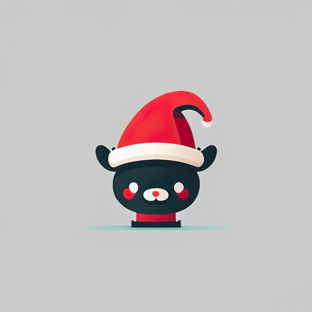 Foto mascote minimalista de natal generative ai