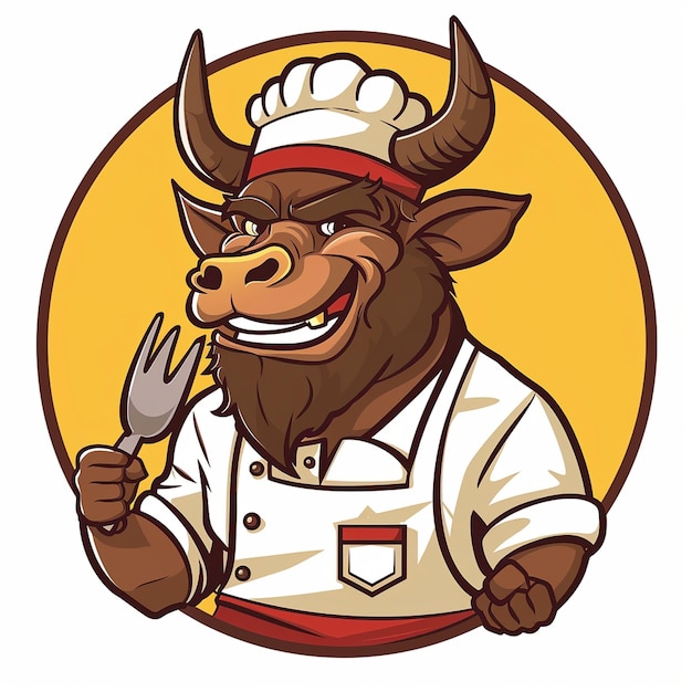 Foto maskottchen-logo-design für ein restaurant