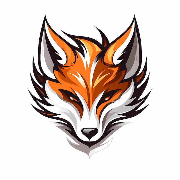Maskottchen-Logo Fuchs weißer Hintergrund