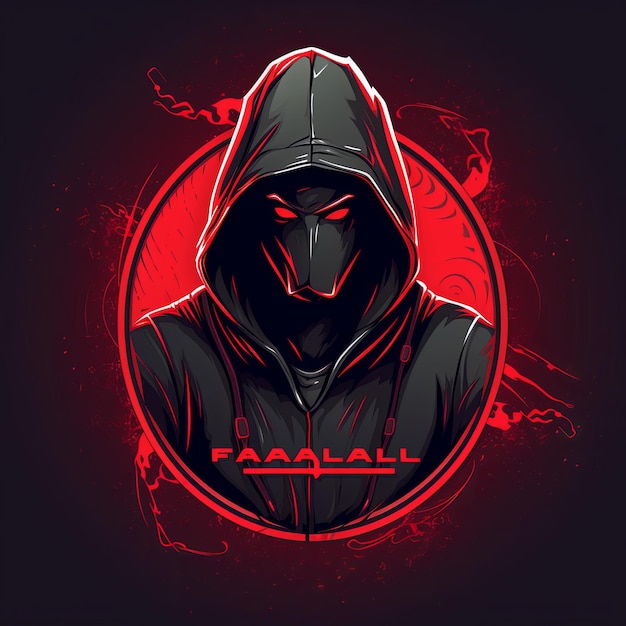 Maskottchen mit dem Hacker-Logo