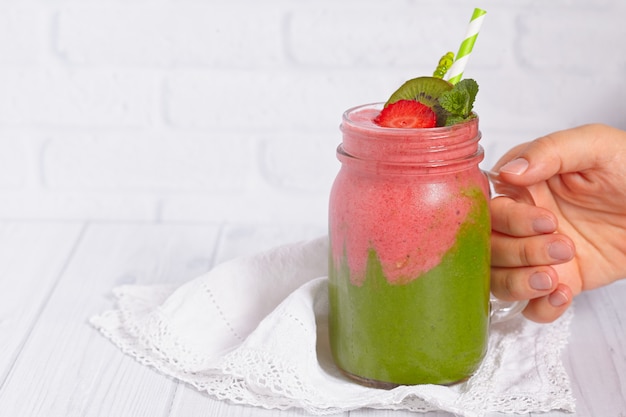 Mason Jar de smoothie fresco