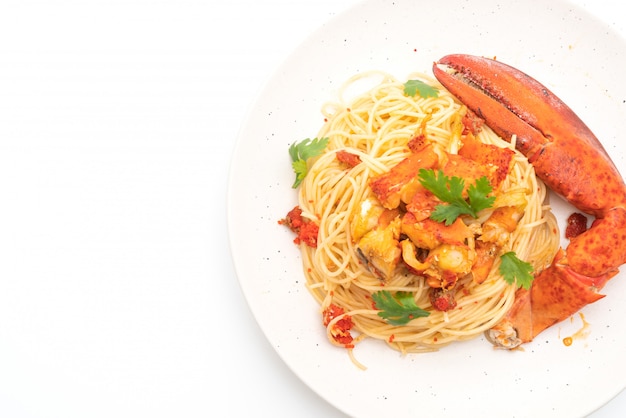Massa all&#39;astice ou espaguete de lagosta - comida italiana