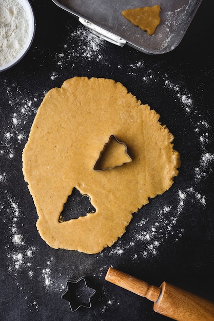 Massa de biscoito de gengibre para o Natal