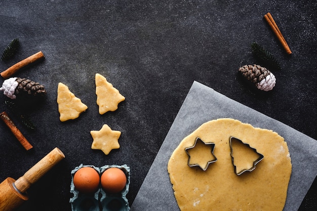 Massa de biscoito de gengibre para o Natal